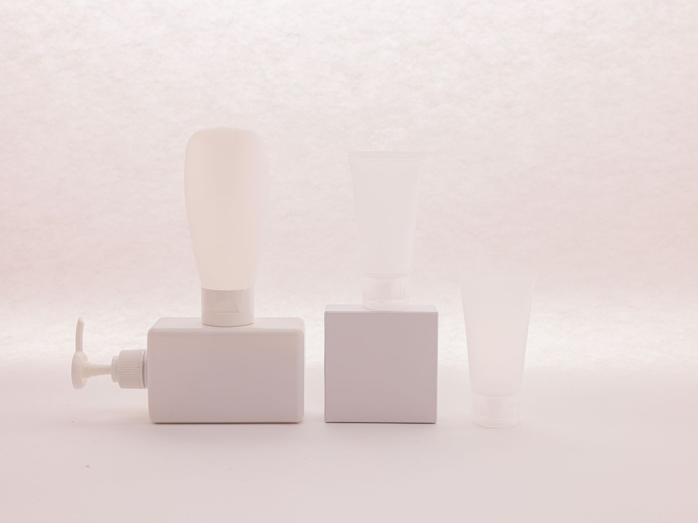 Minimal unbranded skincare bottle on a clean surface